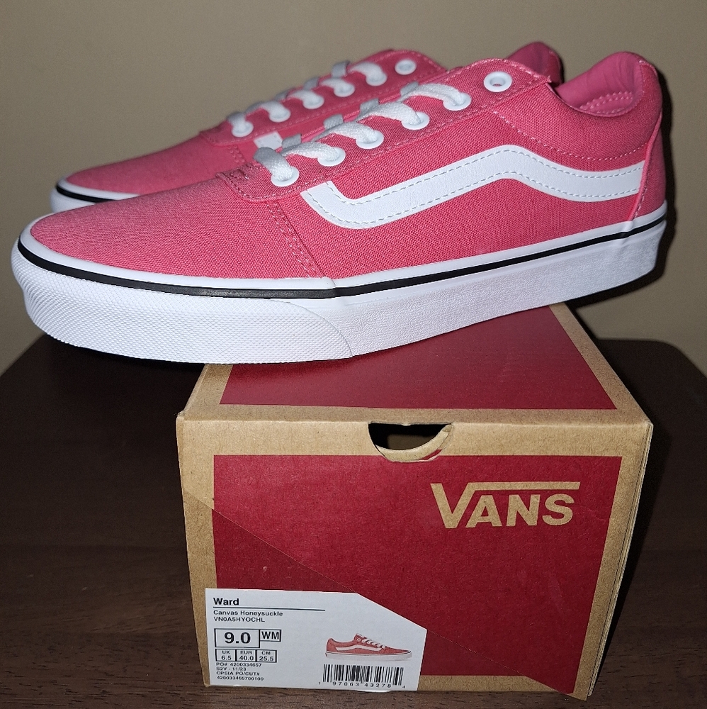 Womens Vans Ward Shoes in Honeysuckle Pink Size 9
